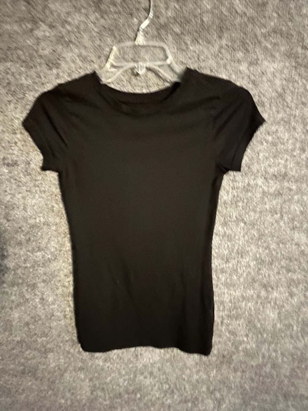 Derek Heart Black Short Sleeve Crew Neck Cotton Spandex Fitted shirt 002-044